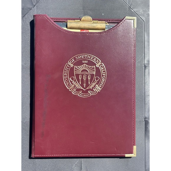 USC Other - USC University of Southern California Portfolio Clipboard Burgundy Gold Seal